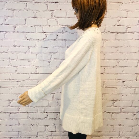 Apt. 9 - off-white sweater with silver beading detail - Winter/holiday sweater! - Picture 7 of 9